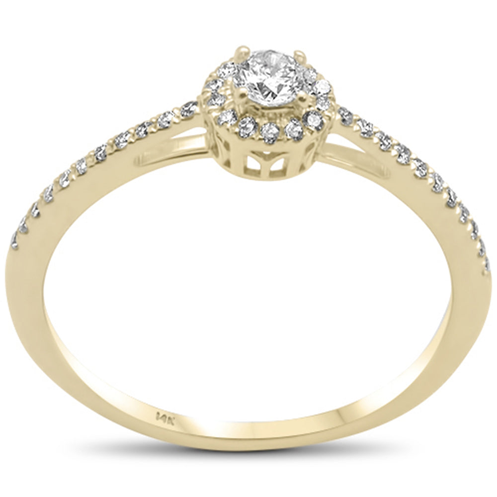 DIAMOND CLOSEOUT! .26ct G SI 14K Yellow Gold Diamond Engagement Ring Size 6.5