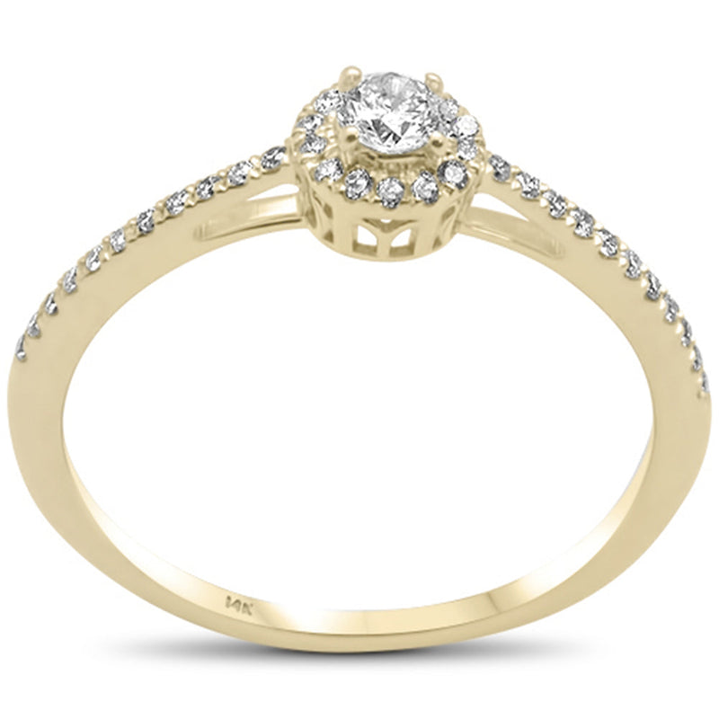 DIAMOND CLOSEOUT! .26ct G SI 14K Yellow Gold Diamond Engagement Ring Size 6.5