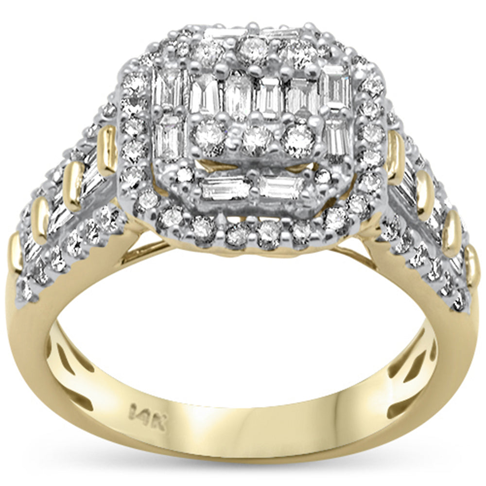 DIAMOND CLOSEOUT!  1.15ct G SI 14K Yellow GoldBaguette & Round Diamond Ring Size 6.5