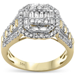 DIAMOND CLOSEOUT!  1.15ct G SI 14K Yellow GoldBaguette & Round Diamond Ring Size 6.5