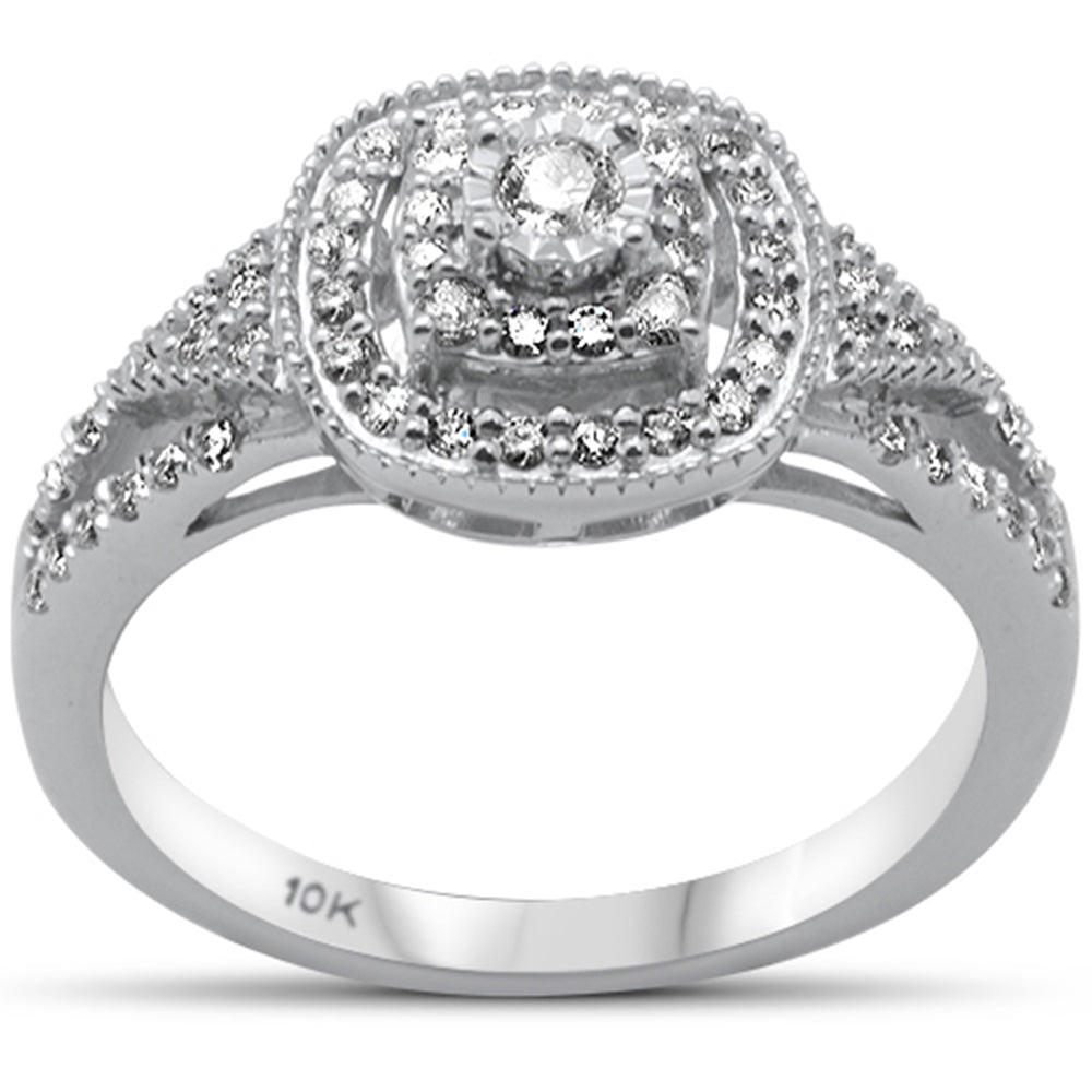 DIAMOND CLOSEOUT! .36ct G SI 10K White Gold Diamond Engagement Ring