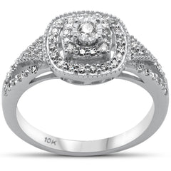 DIAMOND CLOSEOUT! .36ct G SI 10K White Gold Diamond Engagement Ring