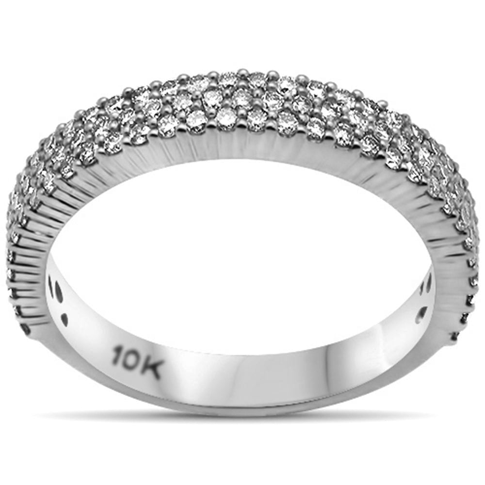 DIAMOND CLOSEOUT!  1.06ct G SI 10K White Gold Diamond Men's Band Ring Size 10