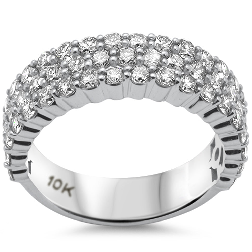 DIAMOND CLOSEOUT!  3.02ct G SI 10K White Gold Diamond Men's Band Ring Size 10