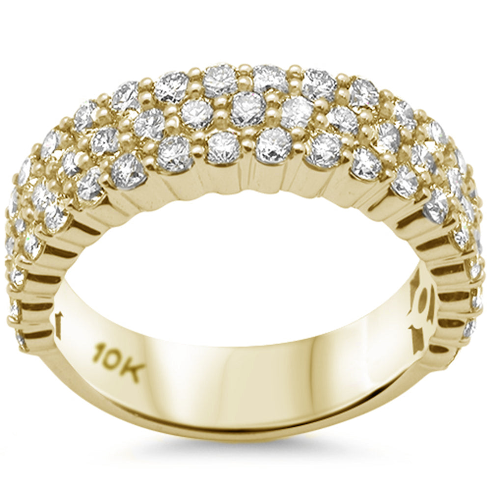 DIAMOND CLOSEOUT!  3.10ct G SI 10K Yellow Gold Diamond Men's Band Ring Size 10