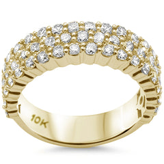DIAMOND CLOSEOUT!  3.10ct G SI 10K Yellow Gold Diamond Men's Band Ring Size 10