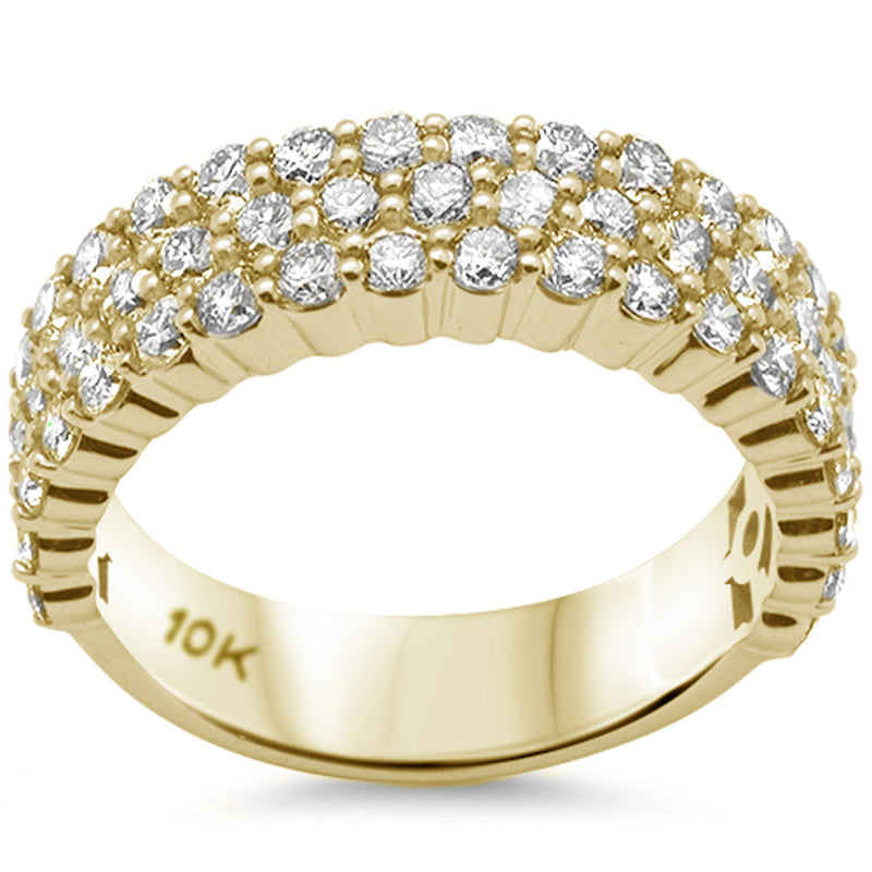 DIAMOND CLOSEOUT!  3.10ct G SI 10K Yellow Gold Diamond Men's Band Ring Size 10