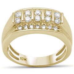 DIAMOND CLOSEOUT!  .99ct G SI 10K Yellow Gold Diamond Men's Band Ring Size 10