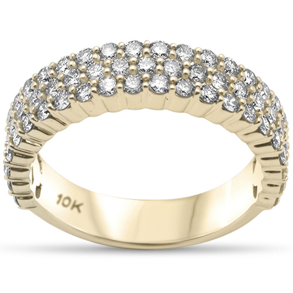 DIAMOND CLOSEOUT!  1.98ct G SI 10K Yellow Gold Diamond Men's Band Ring Size 10