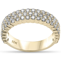 DIAMOND CLOSEOUT!  1.98ct G SI 10K Yellow Gold Diamond Men's Band Ring Size 10