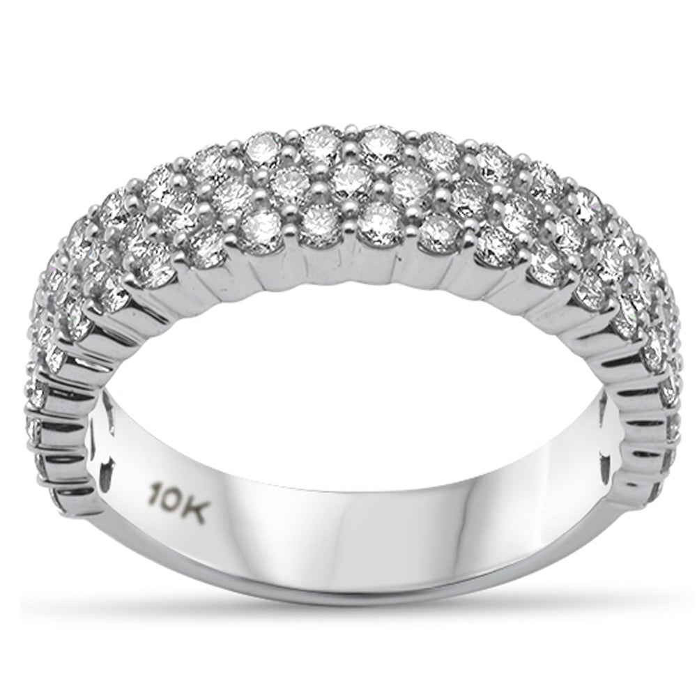 DIAMOND CLOSEOUT!  1.96ct G SI 10K White Gold Diamond Men's Band Ring Size 10