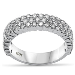 DIAMOND CLOSEOUT!  1.96ct G SI 10K White Gold Diamond Men's Band Ring Size 10