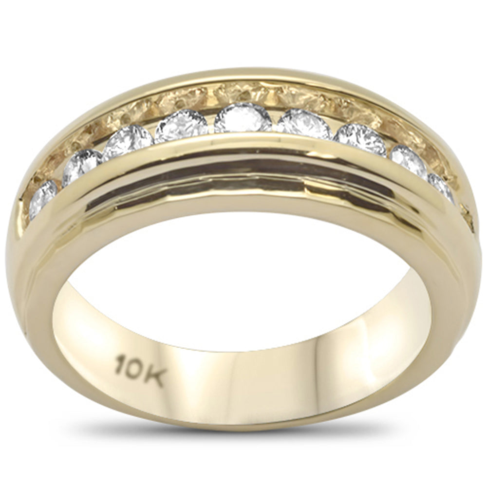 DIAMOND  CLOSEOUT!    1.02ct G SI 10K Yellow Gold Diamond Men's Ring Band Size 10