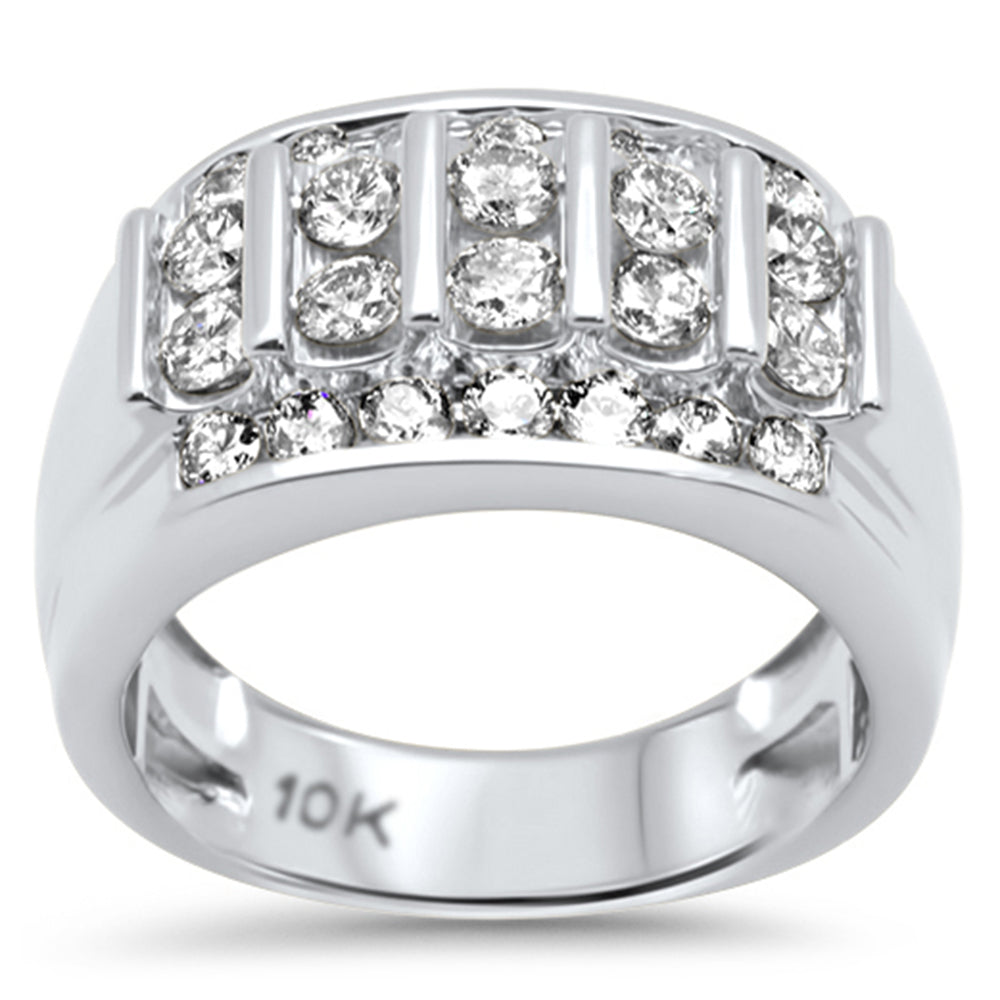 DIAMOND  CLOSEOUT!  2.02ct G SI 10K White Gold Diamond Men's Ring size 10