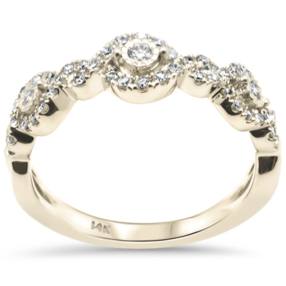 DIAMOND CLOSEOUT! .33ct G SI 14K Yellow Gold Diamond Fashion Band Ring Size 6.5