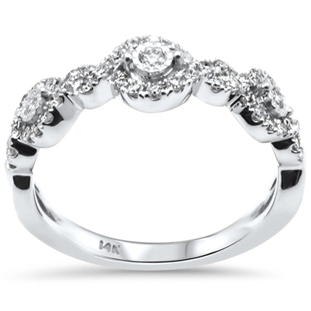 DIAMOND CLOSEOUT! .33ct G SI 14K White Gold Diamond Fashion Band Ring Size 6.5