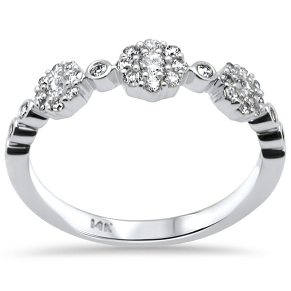 DIAMOND CLOSEOUT! .39ct G SI 14K White Gold Diamond Fashion Band Ring Size 6.5