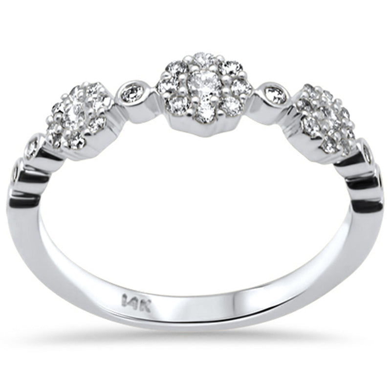DIAMOND CLOSEOUT! .39ct G SI 14K White Gold Diamond Fashion Band Ring Size 6.5