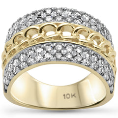 DIAMOND CLOSEOUT!  2.07ct G SI 10K Yellow Gold Men's Diamond Ring Band Size 10