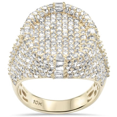 DIAMOND CLOSEOUT!  5.74ct G SI 10K Yellow Gold Round & Baguette Diamond Men's Ring Band