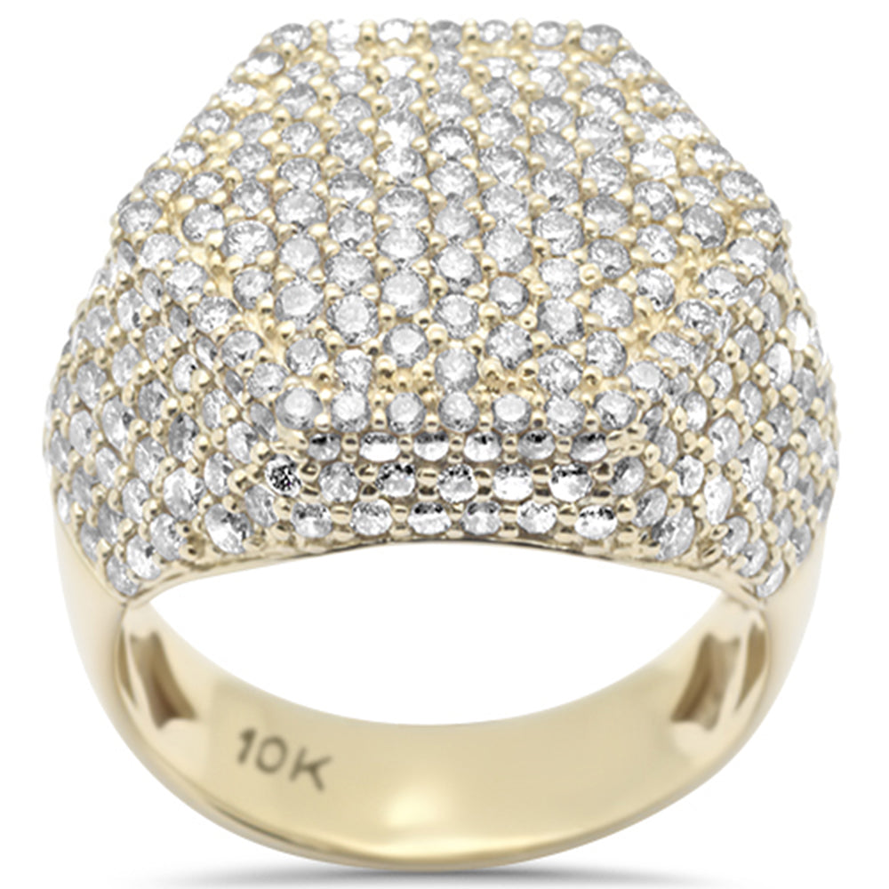 DIAMOND CLOSEOUT!  4.49ct G SI 10K Yellow Gold Hip Hop Men's Ring