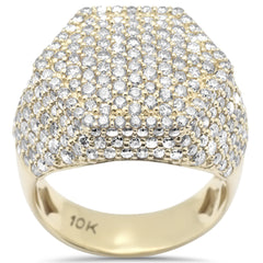 DIAMOND CLOSEOUT!  4.49ct G SI 10K Yellow Gold Hip Hop Men's Ring