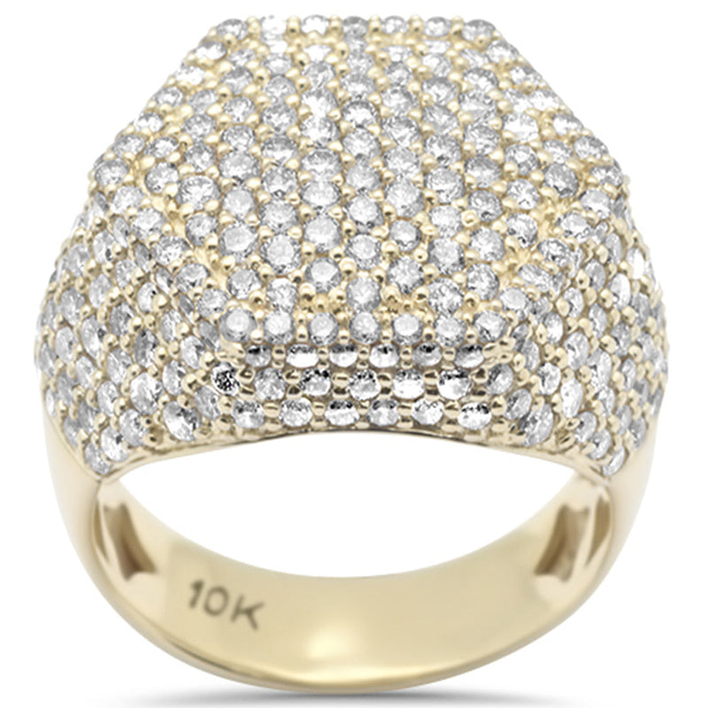 DIAMOND CLOSEOUT!  4.49ct G SI 10K Yellow Gold Hip Hop Men's Ring