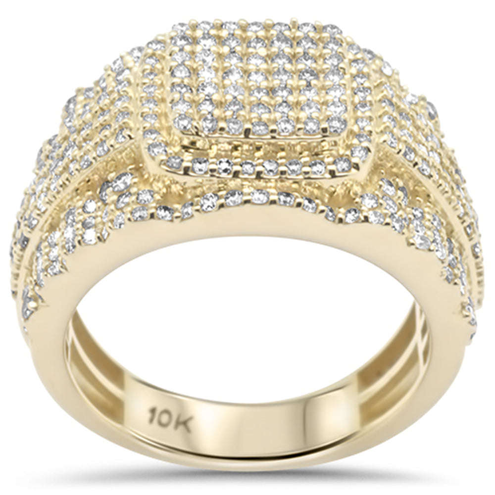 DIAMOND CLOSEOUT!  1.86ct G SI 10K Yellow Gold Hip Hop Men's Ring