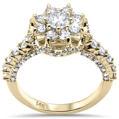 DIAMOND CLOSEOUT!  1.64ct G SI 14K Yellow Gold Engagement Ring