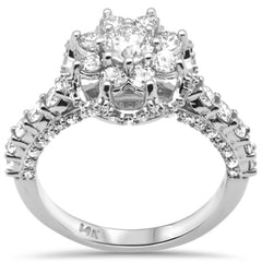 DIAMOND CLOSEOUT! 1.71ct G SI 14K White Gold Engagement Ring