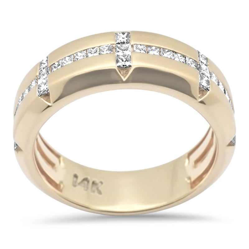 DIAMOND CLOSEOUT!  .73ct G SI 14K Yellow Gold Diamond Men's Band