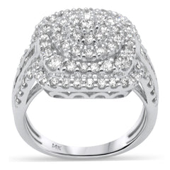 DIAMOND CLOSEOUT! 1.97ct G SI 14K White Gold Round & Baguette Diamond Women's Ring Size 6.5