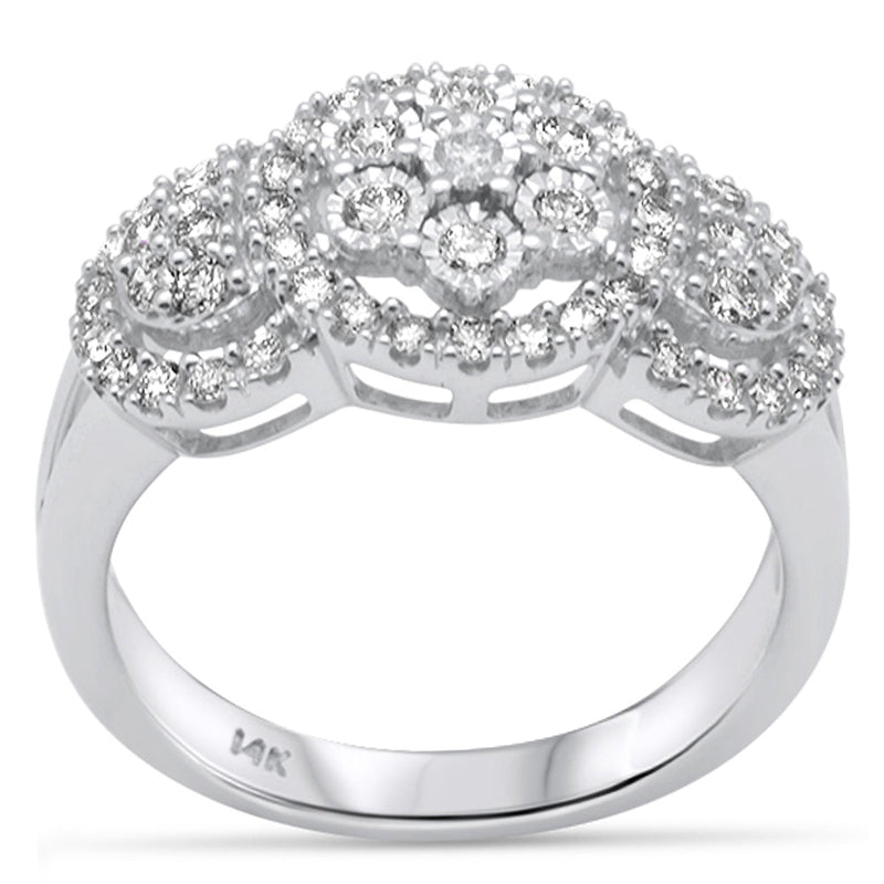 DIAMOND CLOSEOUT! .71ct G SI 14K White Gold Diamond Women's Ring Size 6.5