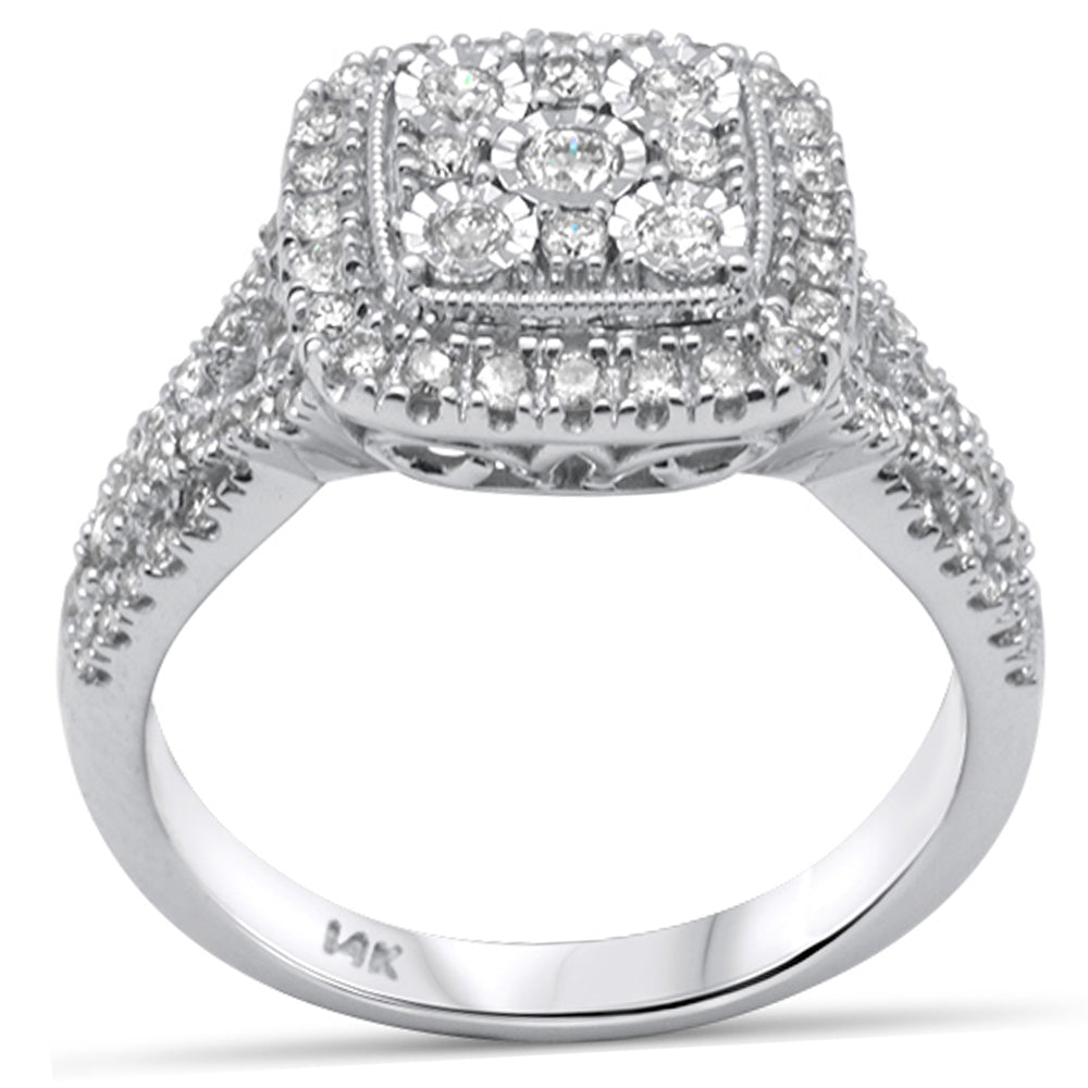 DIAMOND CLOSEOUT! .74ct G SI 14K White Gold Diamond Women's Ring Size 6.5