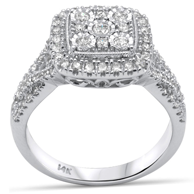 DIAMOND CLOSEOUT! .74ct G SI 14K White Gold Diamond Women's Ring Size 6.5