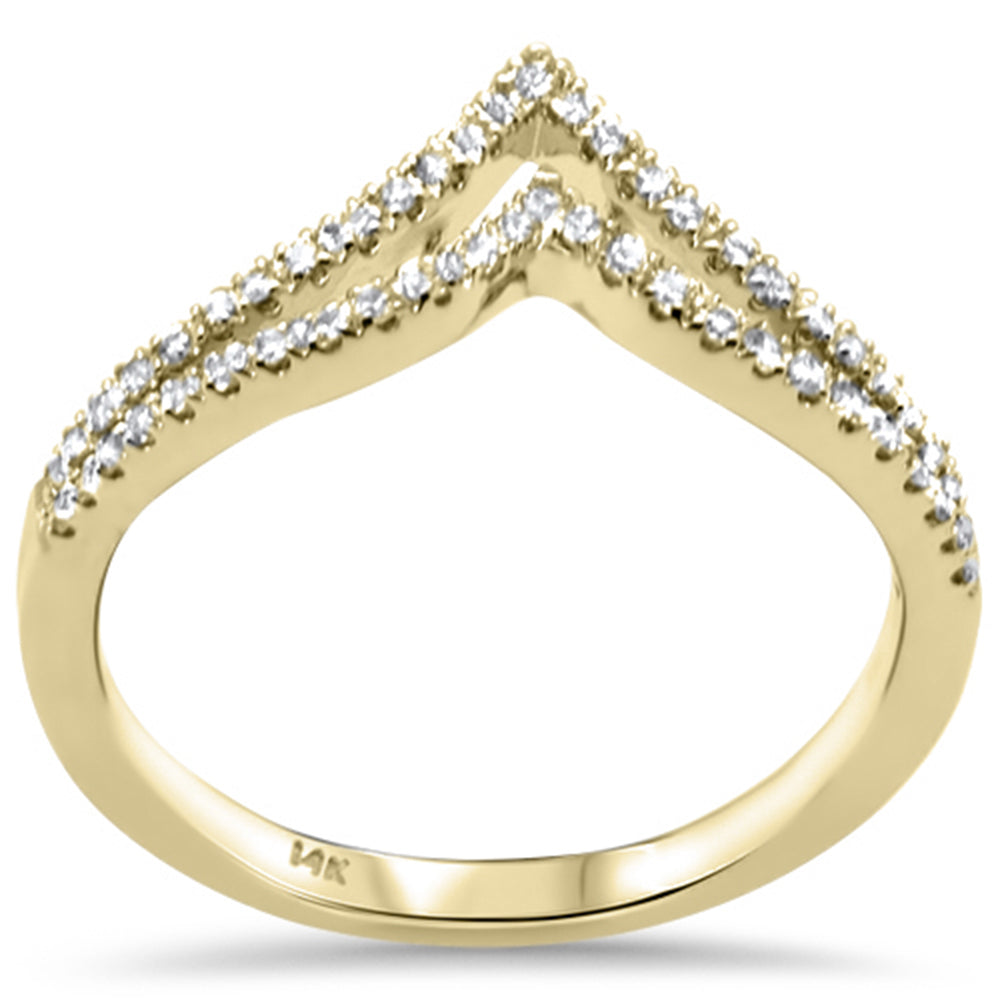SPECIAL! .25ct G SI 14K Yellow Gold V Shaped Ring