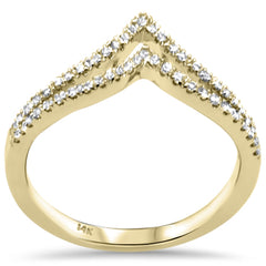 SPECIAL! .25ct G SI 14K Yellow Gold V Shaped Ring