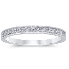 DIAMOND CLOSEOUT! .24ct G SI 14K White Gold Diamond Band Ring Size 6.5