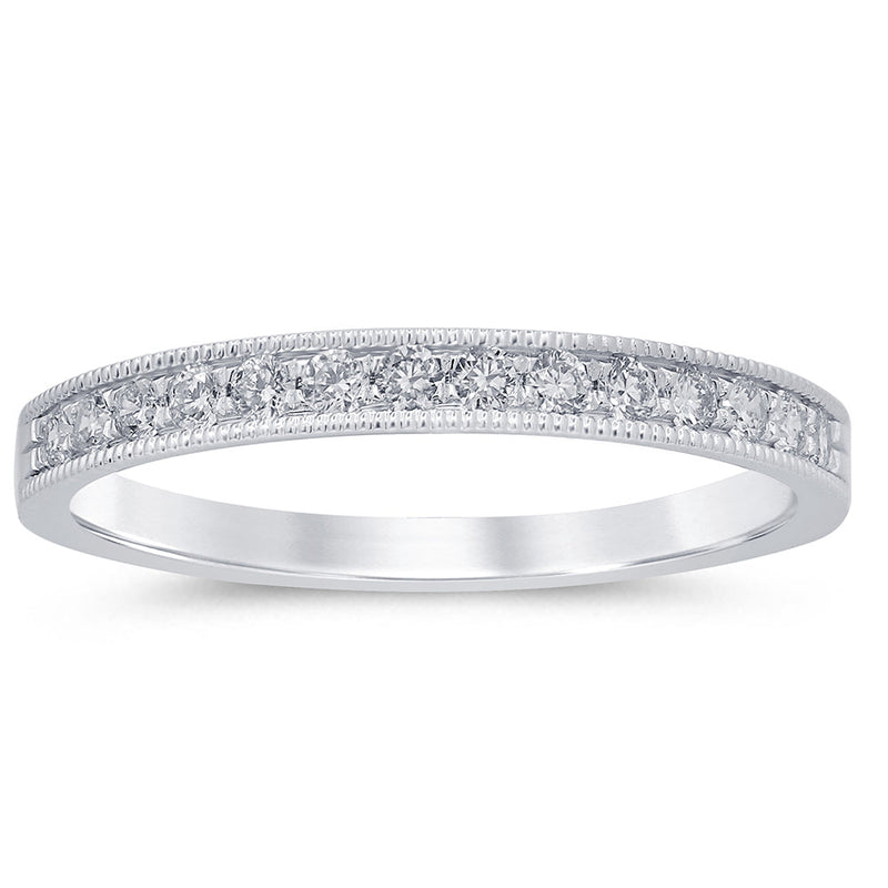 DIAMOND CLOSEOUT! .24ct G SI 14K White Gold Diamond Band Ring Size 6.5