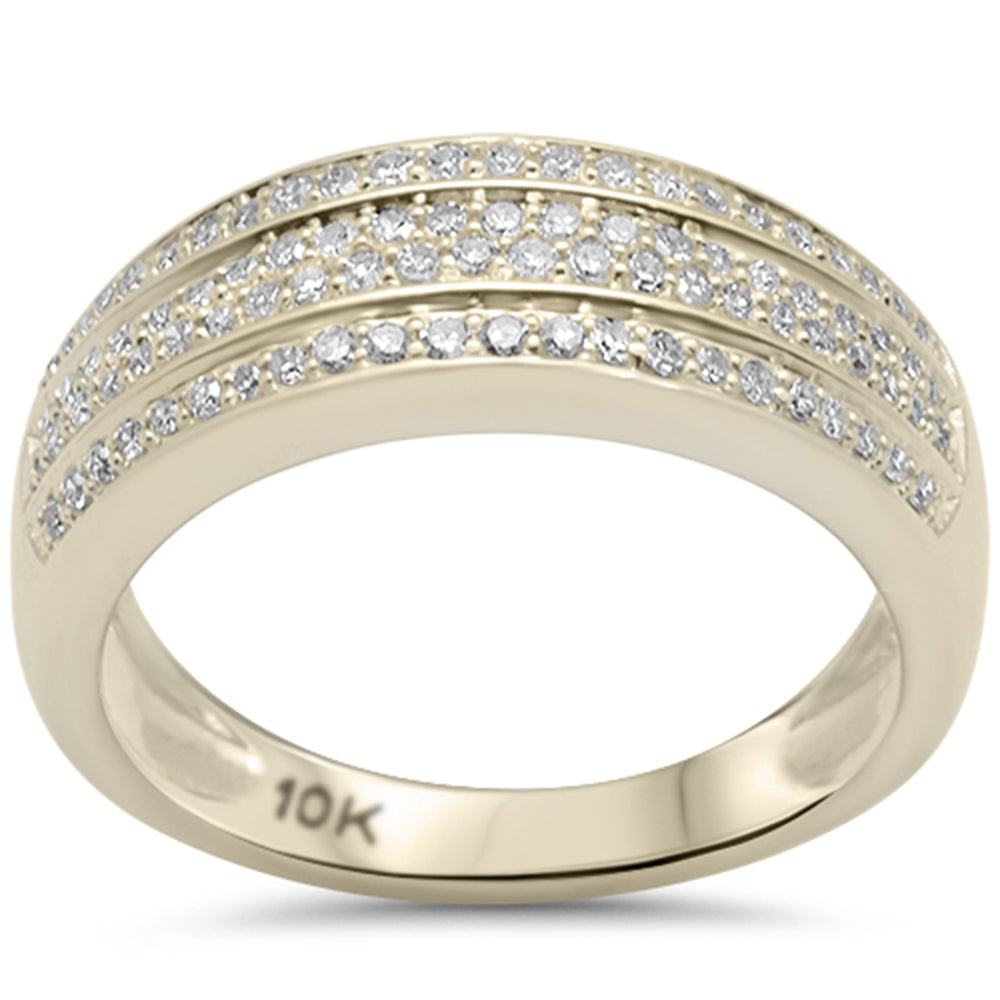 DIAMOND CLOSEOUT! .34ct G SI 10K Yellow Gold Women's Diamond Ring Band Size 6.5