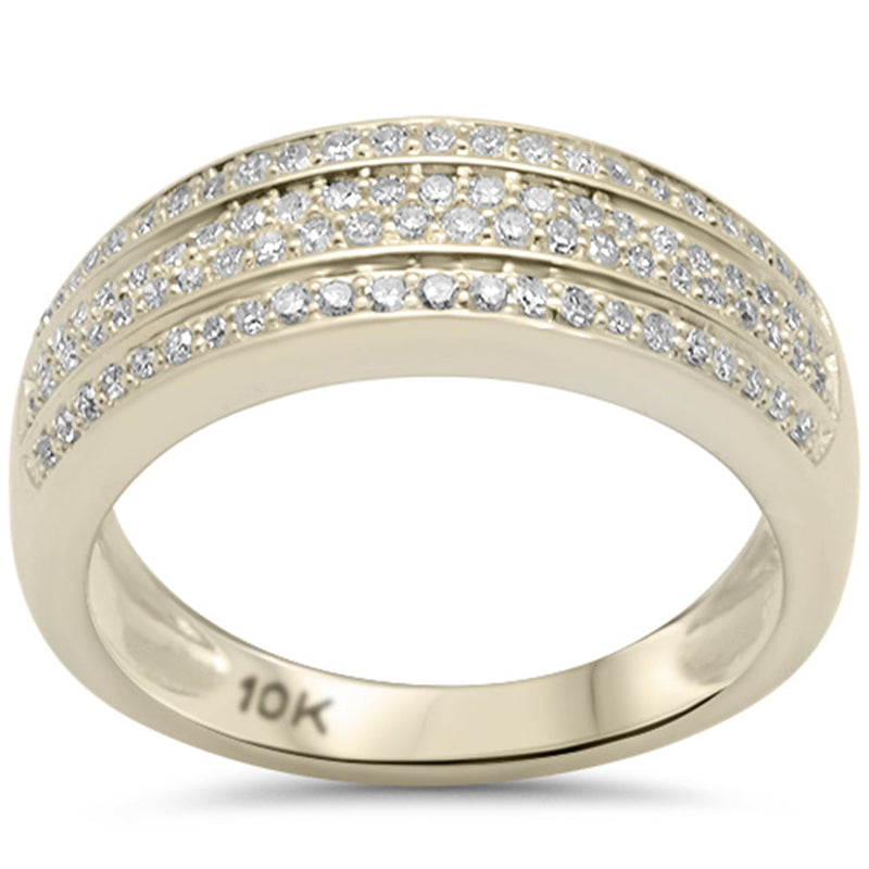DIAMOND CLOSEOUT! .34ct G SI 10K Yellow Gold Women's Diamond Ring Band Size 6.5