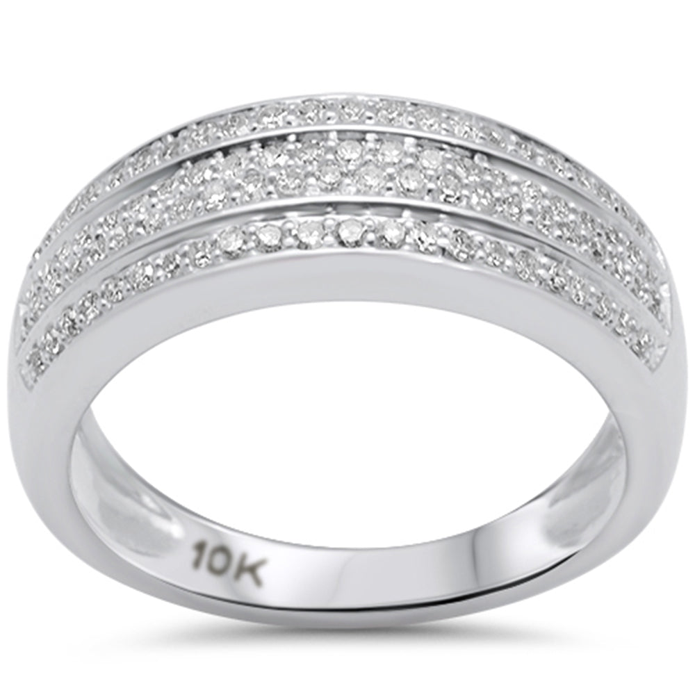 DIAMOND CLOSEOUT! .34ct G SI 10K White Gold Women's Diamond Ring Band Size 6.5