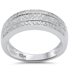 DIAMOND CLOSEOUT! .34ct G SI 10K White Gold Women's Diamond Ring Band Size 6.5