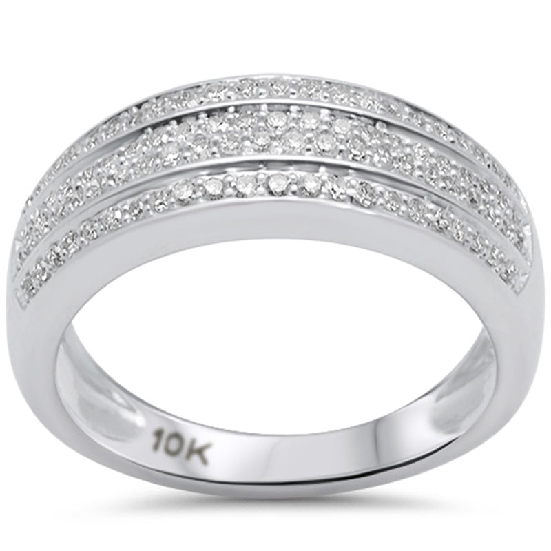 DIAMOND CLOSEOUT! .34ct G SI 10K White Gold Women's Diamond Ring Band Size 6.5