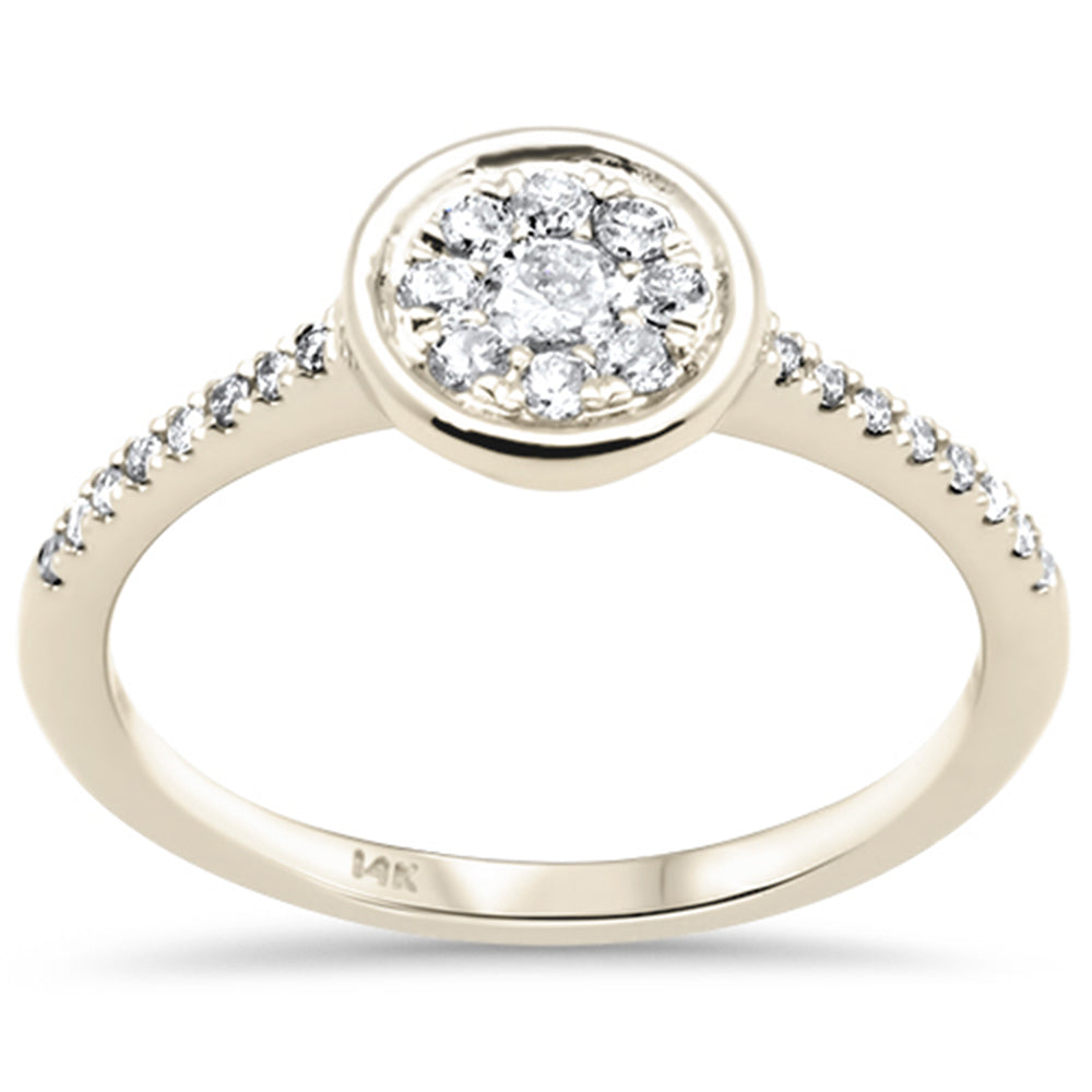 DIAMOND CLOSEOUT! .35ct G SI 14K Yellow Gold Bezel Settings Diamond Engagement Ring