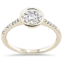DIAMOND CLOSEOUT! .35ct G SI 14K Yellow Gold Bezel Settings Diamond Engagement Ring