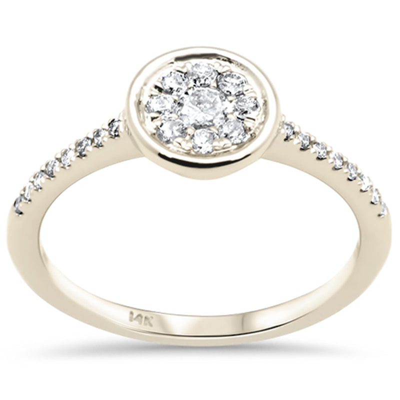 DIAMOND CLOSEOUT! .35ct G SI 14K Yellow Gold Bezel Settings Diamond Engagement Ring