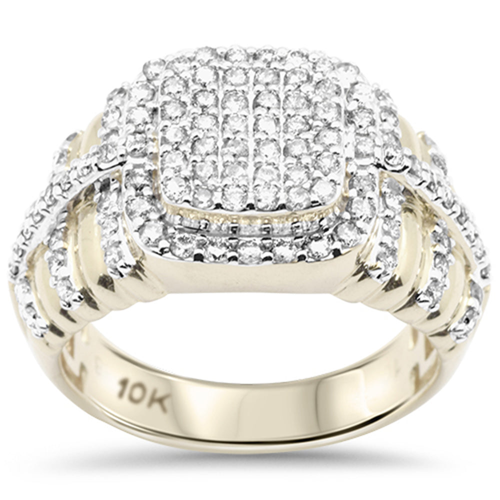 DIAMOND  CLOSEOUT!  1.37ct G SI 10K Yellow Gold Men's Diamond Ring Band