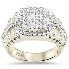 DIAMOND  CLOSEOUT!  1.37ct G SI 10K Yellow Gold Men's Diamond Ring Band