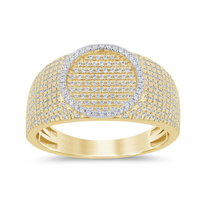 DIAMOND CLOSEOUT!  .87ct G SI 10K Yellow Gold Men's Diamond Ring Band